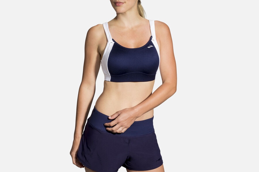 Womens Brooks Fiona Bras Navy/White | Clothing 9560-HNLBG